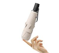 Mini paraguas plegable antirrebote para niños, protege la seguridad de los niños, súper ligero, pequeño, mango de cierre automático de apertura, protección UV 99, UPF50+, lluvia, sol, compacto