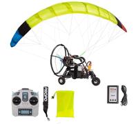 Mini parapente eléctrico de acrobacias a control remoto de 2.4 G, parapente de vuelo acrobático de alta altitud de 150 cm con carrito con ruedas y color de tela de paraguas aleatorio, regalo ideal