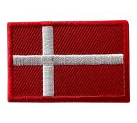 Mini parche de la bandera de Dinamarca para coser o planchar o coser en bolsas de ropa pequeña insignia danesa bord