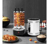 Mini parrilla de Doner para el hogar, máquina de Kebab eléctrica, parrilla vertical, pincho para Dönerspieß de acero inoxidable, asador de barbacoa de mesa con 6 piezas