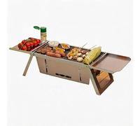 Mini parrilla portátil para barbacoa, estufa plegable de acero inoxidable para 3-5 personas, barbacoa compacta y ligera para camping, picnic, portón trasero, fácil instalación