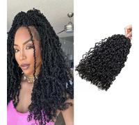Mini Pasión Twist Crochet Hair 14 Pulgadas Yanky Twist Trenzas Crochet Extensiones de Pelo Corto Kinky Twist 5 Paquetes, 15 Mechones/Paquete