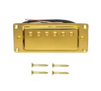 Mini pastilla Humbucker for guitarra eléctrica, 68x29mm, 6 orificios, for guitarra LP dorada (el mástil y el puente son universales)(1Set)