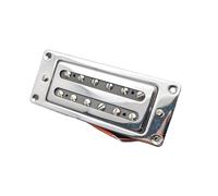Mini pastilla Humbucker for guitarra eléctrica abierta, 12 piezas polares ajustadas for piezas de guitarra LP, cuello y puente cromado, 68x29mm(1 Pc)