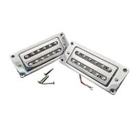 Mini pastilla Humbucker for guitarra eléctrica abierta, 12 piezas polares ajustadas for piezas de guitarra LP, cuello y puente cromado, 68x29mm(1 Set)