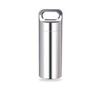 Mini pastillero impermeable de acero inoxidable para exteriores, contenedor de supervivencia para almacenamiento de supervivencia al aire libre
