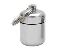 Mini pastillero - Organizador de pastillas llavero de exterior, contenedor portátil para pastillas de viaje con almohadillas de esponja | Espacio compacto para camping, senderismo, mochila de hombro