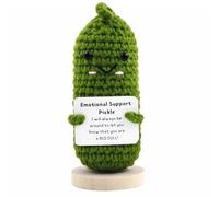 Mini Patata Positiva Divertida,Patata Positiva de Punto Lindo Creativo Positive Potato,Mini Muñeca de Lana Creativa,para Regalos de Cumpleaños Estímulo (Verde A)
