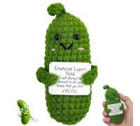 Mini Patata Positiva Divertida,Patata Positiva de Punto Lindo Creativo Positive Potato,Mini Muñeca de Lana Creativa,para Regalos de Cumpleaños Estímulo (Verde)