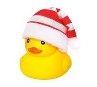 Mini patitos de goma de Navidad - Patos de goma con sombreros de Papá Noel en juguete de baño a granel para decoración de baby shower