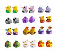 Mini Patos De Halloween 24 Patitos De Baño De Pvc, Regalos De