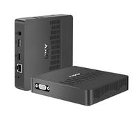 Mini PC 2025, 64GB eMMC, SSD Expansible 512GB, Procesador N3350, Doble Pantalla 4K UHD/VGA, WiFi 2.4G/5G, Bluetooth, USB 3.0 (Gris)