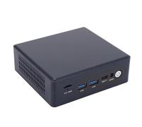 Mini PC, Computadora de Escritorio Compacta con Tarjeta Inalámbrica de Alta Velocidad y Puerto de Red Gigabit, Procesador de 4 Núcleos y 4 Subprocesos, para Oficina de (Enchufe