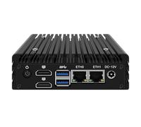 Mini PC Firewall Appliance, N150 (hasta 3.6 GHz), mini enrutador de computadora sin ventilador con 2 Inteli226, DDR5 M.2 PCIE3.0 2xSATA3.0, WiFi6 USB3.2, 4K 2HD compatible con oficina en casa OPNsense