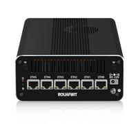 Mini PC Firewall U300, 6 Puertos LAN i226V 2,5 GbE, NVMe, 4USB, TF, Triple Pantalla 4K con HD + DP Type-C, DDR4 (8G RAM 512G SSD), Compatible con Dispositivos de PfSense y OPNsense, Mini Servidor