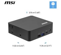 Mini PC MSI Cubi NUC AI+ 3MG-003EU Intel Core Ultra 7 355 16GB 1TB SSD Intel Graphics Windows 11 Pro IA WiFi 7 Thunderbolt 4