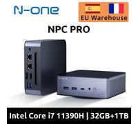 Mini PC N-one NPC Pro Intel Core I7-11390H hasta 5,0 GHz, 32 GB DDR4 + 1 TB M.2 NVMe SSD, sistema operativo W11, WiFi 6 BT 5.2 para el hogar/la oficina