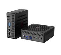 Mini PC sin ventilador 12ª Intel Alder Lake-N100 hasta 3.4GHz, TDP 6W, mini computadora de escritorio dual Ethernet Windows 11 Pro, 16 GB DDR4 RAM 512 GB NVMe SSD, 4K triple pantalla/Micro SD/WiFi