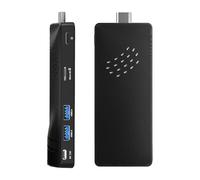 Mini PC Stick sin ventilador, micro computadora de escritorio Pentium J3455, 4 GB de RAM, 64 GB eMMC, doble Gigabit Ethernet, salida 4K a 60Hz, WiFi BT 5.0 para IOT industrial, negocios, oficina y