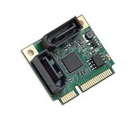 Mini PCIe a SATA III 2 Puertos Raid Tarjeta Adaptador ASMedia 1061R para Ipfs Mining y Adición de Dispositivos SATA 3.0