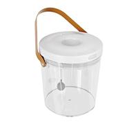 Mini pecera, acuario silencioso de circulación de oxígeno, cuenco transparente portátil de 15 x 15 cm para peces, luz LED recargable de 2000 mAh con circulación de agua, accesorios de acuario para