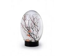 Mini pecera, pequeño acuario de escritorio con luz LED, ecosistema autosuficiente, sin necesidad de alimentar o cambiar el agua, pecera de escritorio, ecosistema de biosfera, pecera para oficina en
