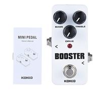 Mini Pedal de Booster 2 Band EQ EQ Guitar Effect Pedal con un Verdadero Adaptador de CA de Derivación para el Pedal de Efectos de Looper