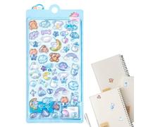 Mini pegatinas 3D, bonitos suministros decorativos en relieve, pegatinas divertidas manualidades y decoración, diseño ligero y resistente para una fácil aplicación, para fundas de teléfono, diari