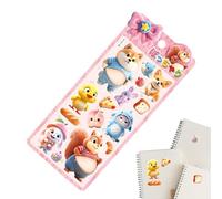 Mini pegatinas de animales - relieve 3D calcomanías decorativas para manualidades | 3D pegatinas pequeñas para cuadernos | para vasos de agua, paredes, guitarras, maletas, maleta, maleta, cuaderno