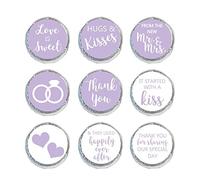 Mini pegatinas de caramelos para boda, juego de 324, Lavanda, 1
