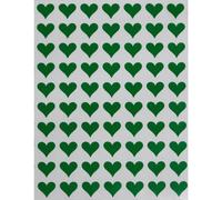 Mini pegatinas de corazones de color verde real para decoracin, etiquetas de colores de 1/2 pulgada, corazones para manualidades, suministros pa