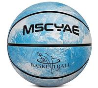 Mini pelota de baloncesto para interior y exterior, tamaño 3-5, color azul y blanco para niños