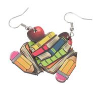 Mini Pendientes de Libro Colgantes de Madera 1 Par para Profesores
