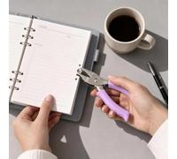 Mini perforadora de un solo agujero, perforadora de papel de 0.24 pulgadas | Perforadora de papel pequeña de metal con forma de círculo pequeño de 0.24 pulgadas con mango suave para boletos de ropa