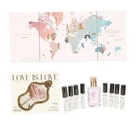 Mini Perfume 1 Set Calendar Box Design Muestras de perfume para mujeres, pareja, viaje, fiesta de Navidad, total de 70 ml