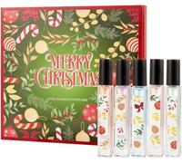 Mini Perfumes de Mujer, Perfume Miniatura Mujer Elementos Navideños, Estuche Perfume Mujer, Fragancia Duradera, un Gran Regalo para Familiares y Amigos En Navidad y el Día De La Madre, 5 * 10ml