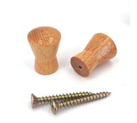 Mini perilla de madera for armario, cajón, muebles, mango redondo, diámetro 16,5mm para armario(6 knobs with screws)