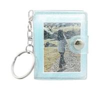 Mini Photo Album Keychain - 2-Inch Pocket Picture Book | 24-Photo Storage