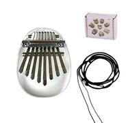Mini piano de pulgar portátil de 8 tonos de madera Kalimba de cristal instrumento musical para principiantes P3U1