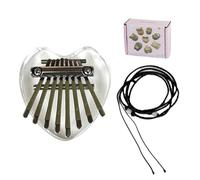 Mini piano de pulgar portátil de 8 tonos de madera Kalimba dedo de cristal C6U6 instrumento para principiantes piano musical