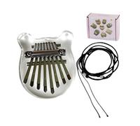 Mini piano de pulgar portátil de 8 tonos de madera Kalimba dedo de cristal para principiantes instrumento musical piano M4Q4