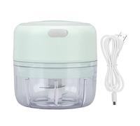 Mini Picador de Ajo Eléctrico, Picador de Alimentos, Utensilios de Cocina, Carga USB, Picador de Verduras Eléctrico para Alimentos para Bebés/chile/cebolla/nueces/ajo (100ML)(Verde)