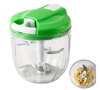 Mini picadora de, 900 ml, picadora de ajos con 3 cuchillas de acero inoxidable, picadora de carne multifunción y pimentón, preparadora de alimentos para bebés, condimentos