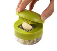 Mini Picadora de Ajo | Base portátil y desmontable con su recipiente ergonómico | Picadora de ajo manual | Para hogar, cocina, escuela, cafetería, camping al aire libre, barbacoa y restaurante