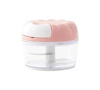 Mini picadora de cebolla manual multifuncional, ajo y carne, máquina auxiliar for alimentos(Pink-1Pcs)