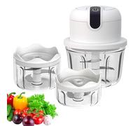 Mini picadora eléctrica, 350 ml picadora de ajo eléctrico, 350 ml, picadora eléctrica recargable USB, tres tazas, cortador de verduras eléctrico inalámbrico para ajo, verduras, frutas, carne
