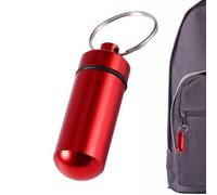 Mini Pillendose Metall Schlüsselanhänger 48mm Wasserdichter Pillenbehälter für Notfall Medikamente Kleine Kapsel für Schlüsselbund Reise Camping & Wandern