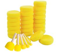 Mini Pincel Esponja,RoadLoo 29 Piezas Cepillos Esponja Redondos Pincel Esponja de Pintura Pincel Mango de Madera Esponjas para Pintar para Niños Herramientas de Pintura de Graffiti Accesorios