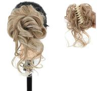 Mini pinza de garra en orejas de gato desordenadas, pelo corto sintético, extensión de cabello con moño, pinza de rosquilla Updo en postizo para mujeres-SW207-27I613