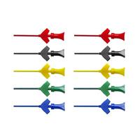 Mini pinza de prueba con gancho, sonda puente SMD IC cable silicona for pruebas analizador lógico(P5003-5color)